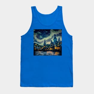 Starry Night Over Hogsmeade Village Tank Top